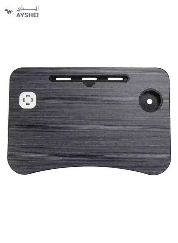 DubaiGallery Portable Folding laptop Table with 4 USB Port/Cup Holder for Bed Couch/Sofa with Free LED Light and USB Fan