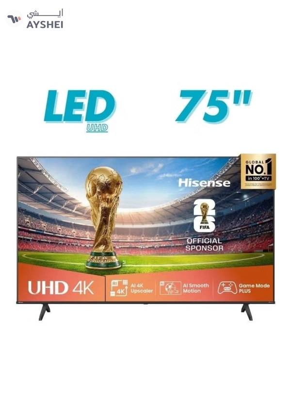 Hisense 75-Inch 4K UHD Smart TV – Ideal for Home Entertainment, Movies & Gaming 