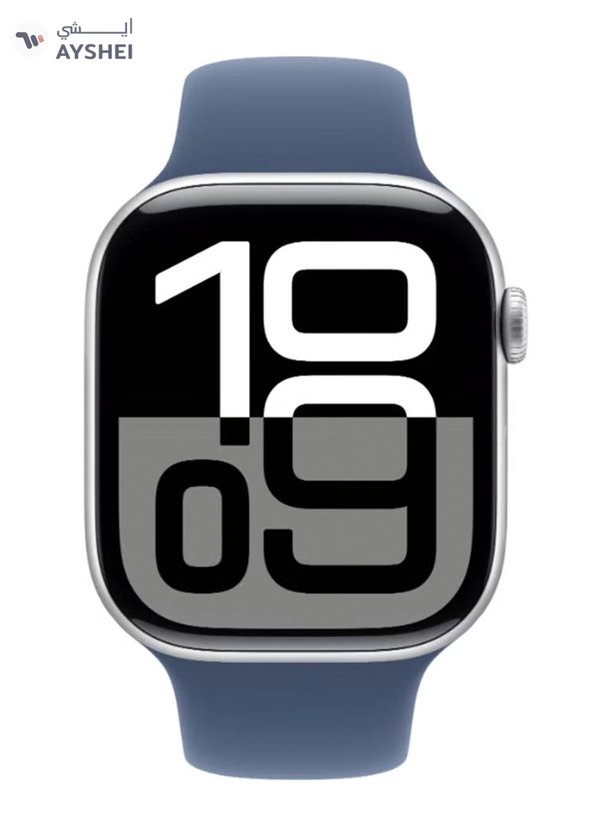 Apple Watch Series 10 GPS 46mm Silver Aluminium Case With Denim Sport Band-1-1