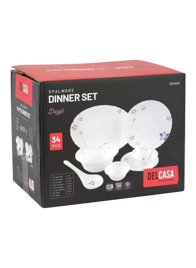 Delcasa 34 Piece Dazzle Opalware Dinner Set- DC3462-5