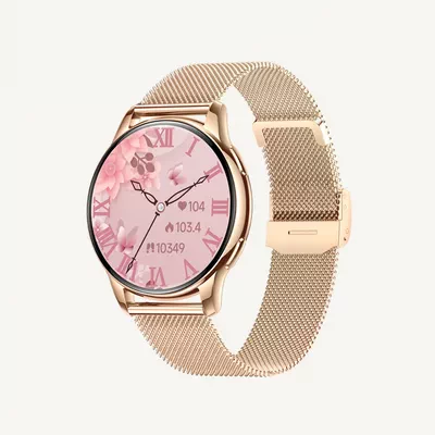Queen Smart Watch For Women With AMOLED Always On Display Bluetooth Calling Waterproof Fitness Watches For Android iOS Gold-0