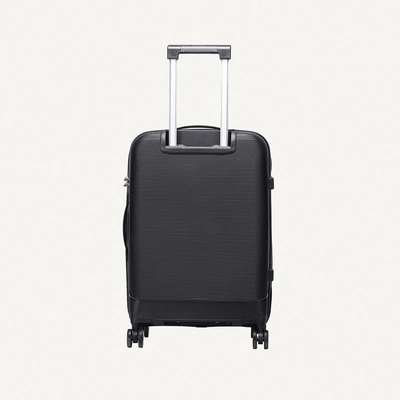 British Traveller 3-Piece Polypropylene Luggage Set | 20”, 24”, 28” Lightweight Suitcases with 360° Spinner Wheels, TSA Lock, Water & Scratch Resistant | Durable Hard Shell Trolley Bags with Telescopic Handle - Black-1