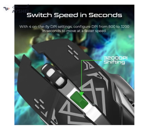VERTUX Precision Tracking Ergonomic Gaming Mouse -wired