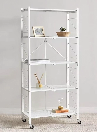 DubaiGallery Foldable Storage Shelves 5 Tier, Storage Racks Kitchen Cabinet, Shelf Storage Multipurpose Rack for Living Room Bedroom Kitchen Garage Easy Assembly-3