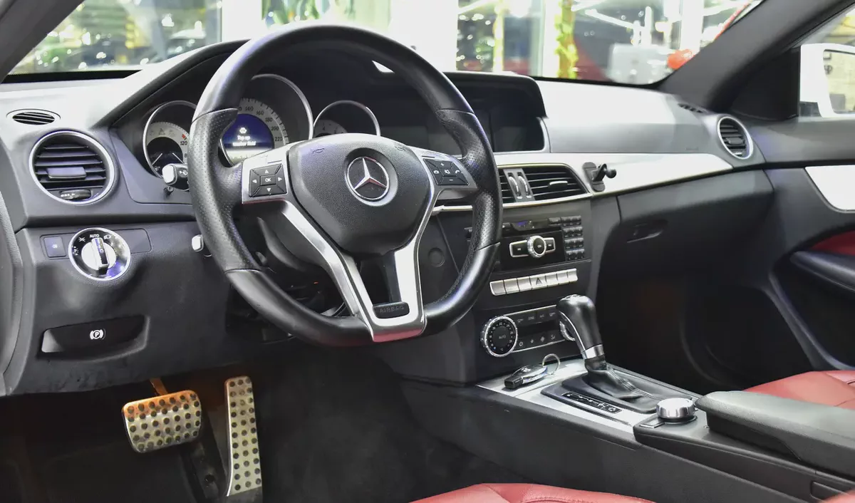 EXCELLENT DEAL for our Mercedes Benz C250 Coupe ( 2015 Model ) in White Color GCC Specs-10-10