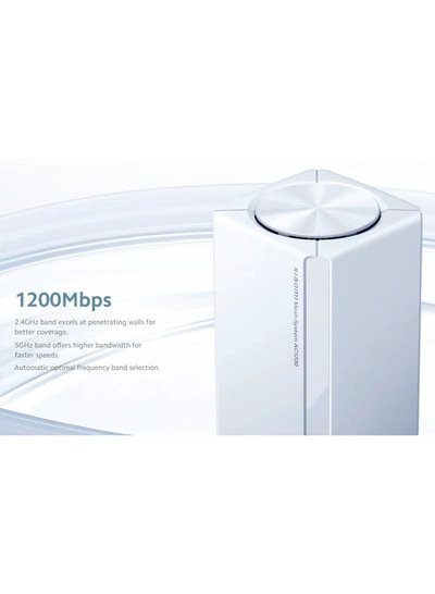 Xiaomi Mesh System AC1200 (2-pack) | 2.4GHz and 5GHz dual-band 1200Mbps |Covers up to 2,800 ft² /260 m² White-2