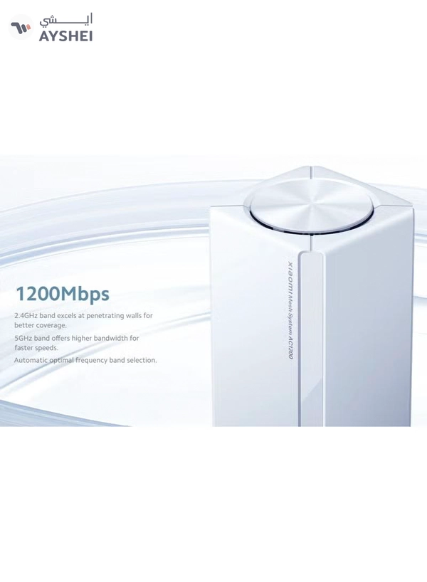 Xiaomi Mesh System AC1200 (2-pack) | 2.4GHz and 5GHz dual-band 1200Mbps |Covers up to 2,800 ft² /260 m² White