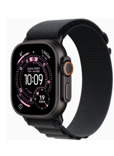 Apple Watch Ultra 3 GPS + Cellular 49mm (TDRA Version) Black Titanium Case With Black Alpine Loop-0