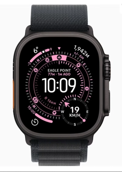 Apple Watch Ultra 3 GPS + Cellular 49mm (TDRA Version) Black Titanium Case With Black Alpine Loop-2