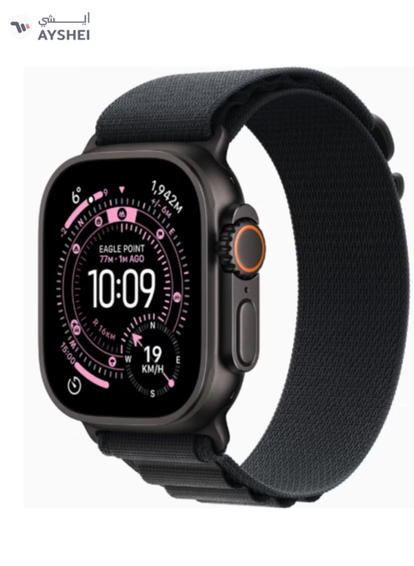 Apple Watch Ultra 3 GPS + Cellular 49mm (TDRA Version) Black Titanium Case With Black Alpine Loop