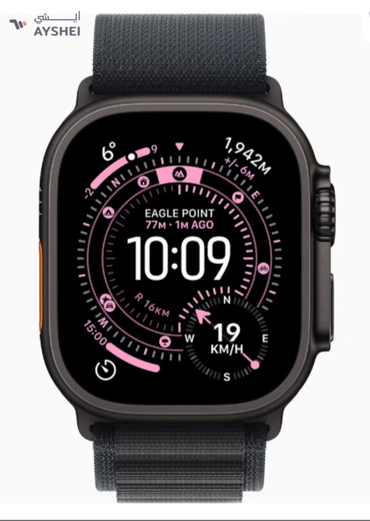 Apple Watch Ultra 3 GPS + Cellular 49mm (TDRA Version) Black Titanium Case With Black Alpine Loop-2-2
