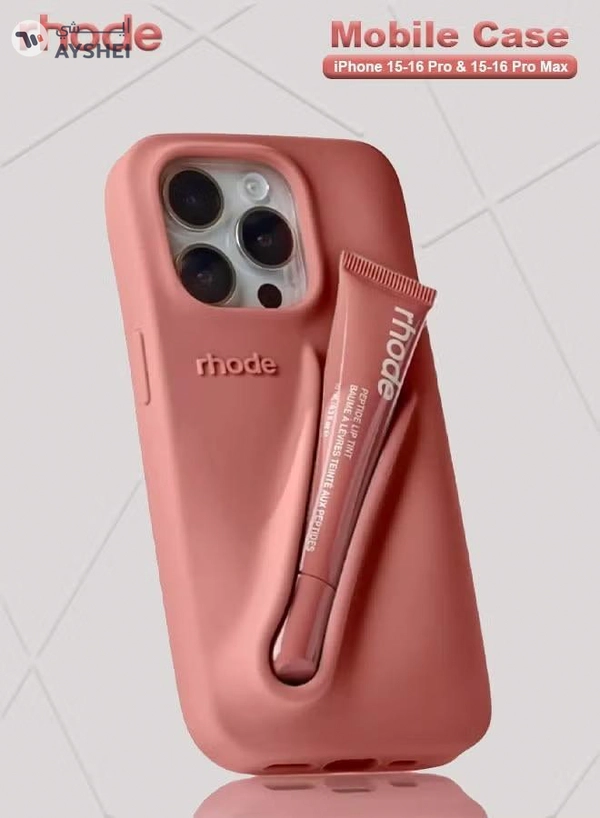 rhode Phone Case with Peptide Salty Tan Lip Tint, Protective Mobile Cover