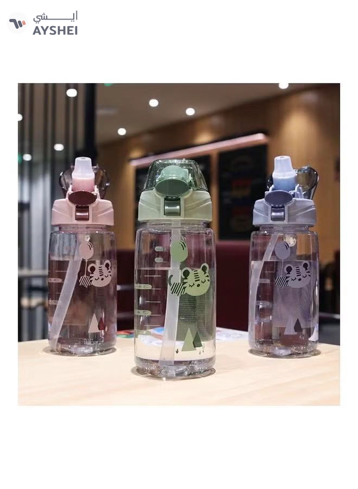 ORiTi Tiger Leak Proof Water Bottle With Straw-2-2