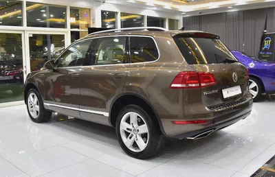 EXCELLENT DEAL for our Volkswagen Touareg ( 2015 Model ) in Brown Color GCC Specs-6