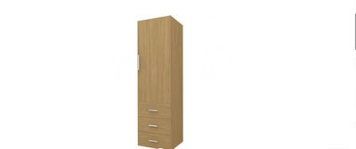 Wardrobe, 1 Door, MDF Custom-0