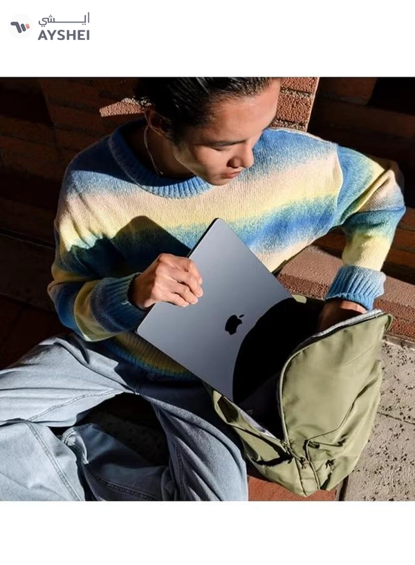 Apple New 2025 MacBook Air MW1L3 15-Inch Display, Apple M4 Chip 10-Core CPU 10-Core GPU Processor/16GB RAM/256GB SSD/macOS English/Arabic Midnight