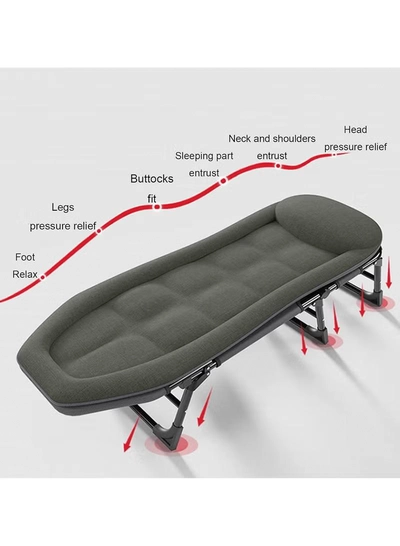 DubaiGallery Folding bed single bed office nap lounge chair portable nap bed multifunctional simple marching escort bed-2