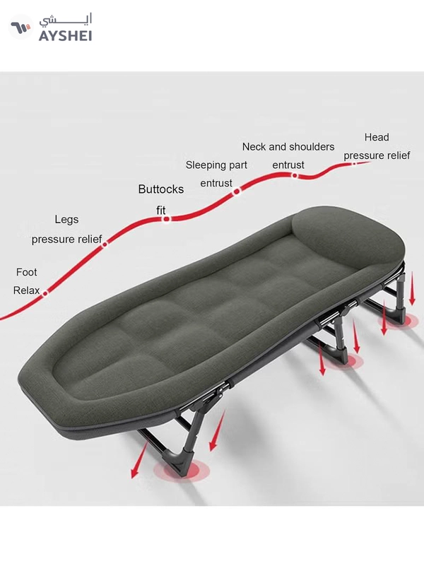 DubaiGallery Folding bed single bed office nap lounge chair portable nap bed multifunctional simple marching escort bed
