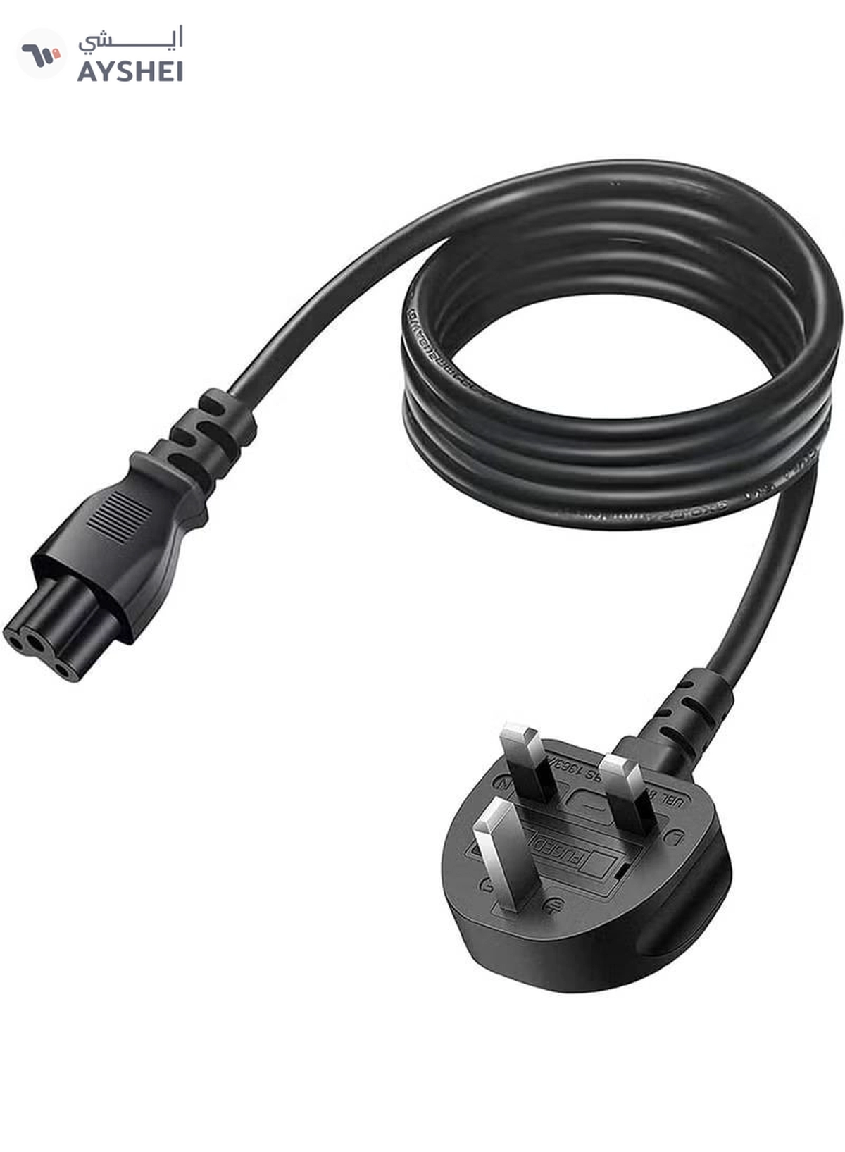 Eworld Premium 13A C5 Laptop Power Cable, 3-Pin UK Plug, 1.5m -3-3