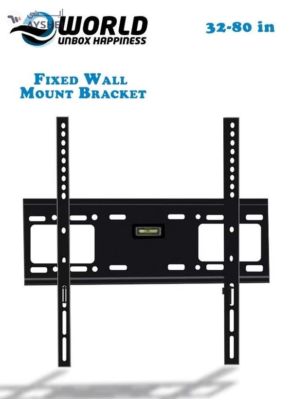 Eworld Fixed TV Wall Mount Bracket for 32-80 Inch Screens, Supports LED LCD TVs up to 60kg