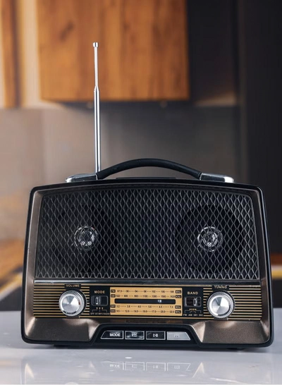 GEEPAS Rechargeable Radio with Bluetooth, 3-Band Radio, | AUX Input, Rechargeable Battery Radio | AC/ DC Operation | BT/ FM/ MP3/ USB/ TF Card | GR13016-2