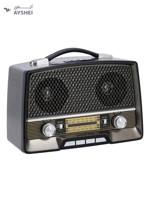 GEEPAS Rechargeable Radio with Bluetooth, 3-Band Radio, | AUX Input, Rechargeable Battery Radio | AC/ DC Operation | BT/ FM/ MP3/ USB/ TF Card | GR13016