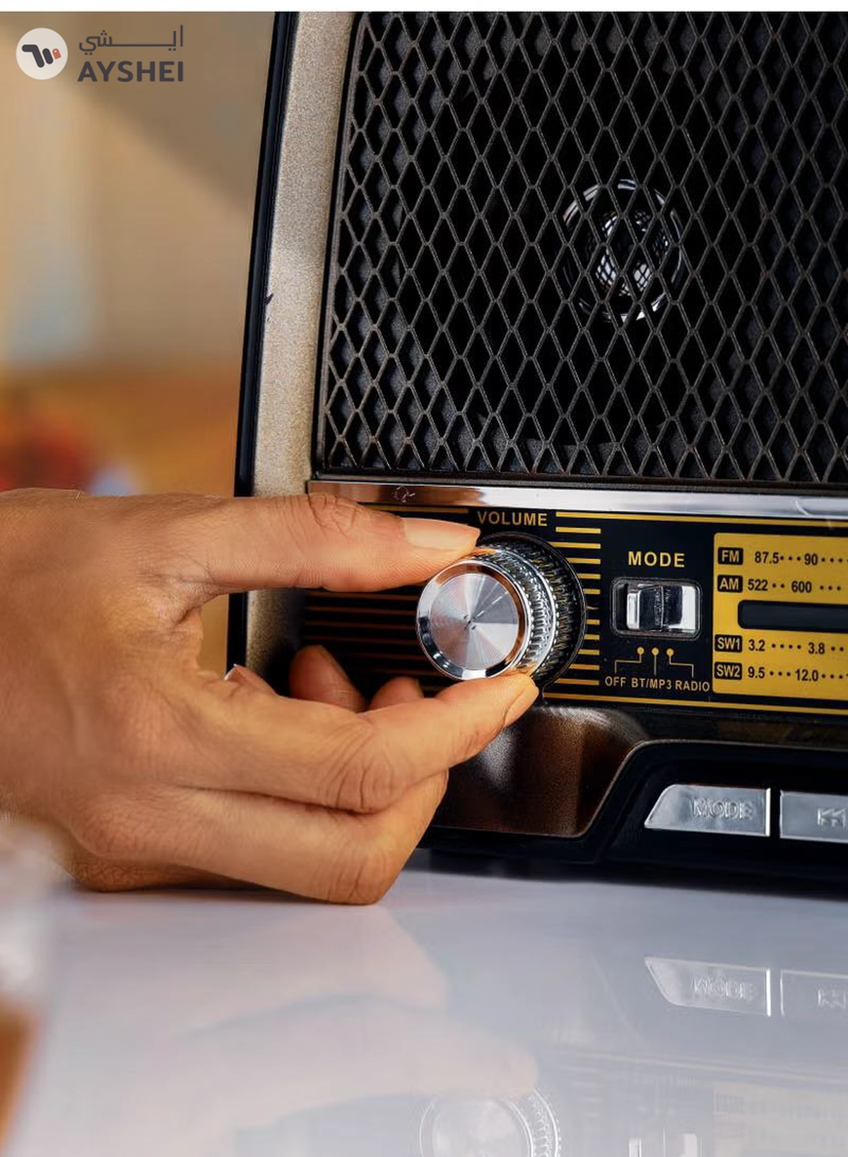 GEEPAS Rechargeable Radio with Bluetooth, 3-Band Radio, | AUX Input, Rechargeable Battery Radio | AC/ DC Operation | BT/ FM/ MP3/ USB/ TF Card | GR13016-1-1