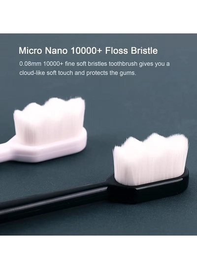 ORiTi Micro Nano 10000+ Floss Bristle Toothbrush White/Black-1