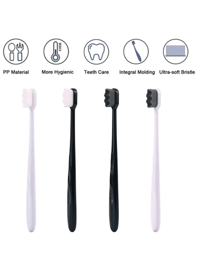 ORiTi Micro Nano 10000+ Floss Bristle Toothbrush White/Black-2