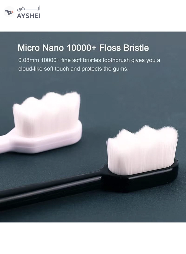ORiTi Micro Nano 10000+ Floss Bristle Toothbrush White/Black