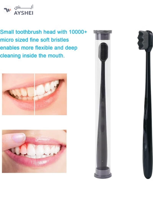 ORiTi Micro Nano 10000+ Floss Bristle Toothbrush White/Black