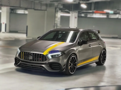 Mercedes A45 S+ 2020, GCC specification, Low Mileage, Special original color, Warranty and Service.-0