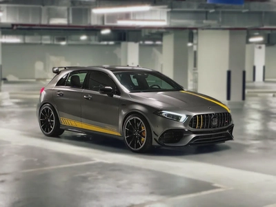 Mercedes A45 S+ 2020, GCC specification, Low Mileage, Special original color, Warranty and Service.-2