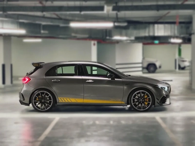 Mercedes A45 S+ 2020, GCC specification, Low Mileage, Special original color, Warranty and Service.-3