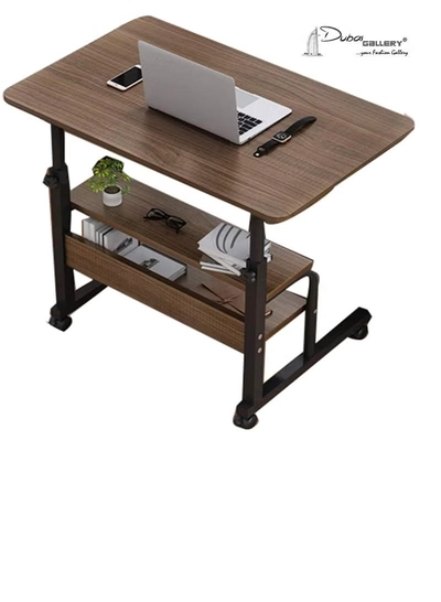 DubaiGallery Side Table Living Room Laptop Table Lazy Bedside Table Deluxe Laptop Computer Mobile Cart Overbed Table with Castors/Table/Stand Mobile Folding Table with Pulley, Tv Tables for Eating-0