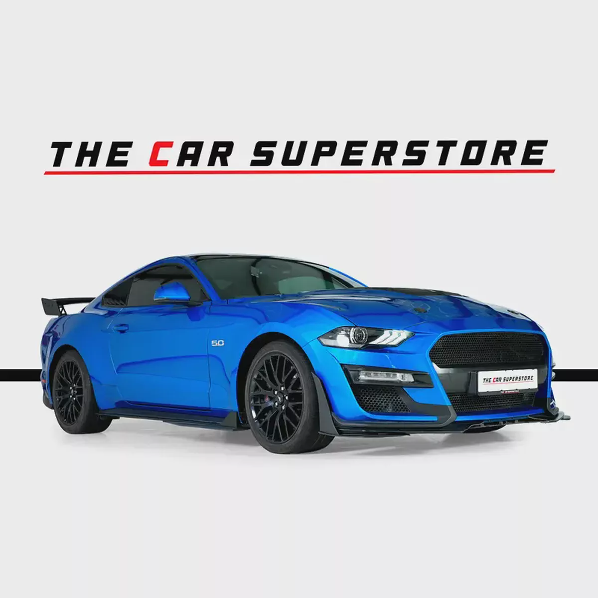 Ford Mustang GT 5L V8-Sports Exhaust System-Aerodynamic Body Kit-High Gloss Black Rims