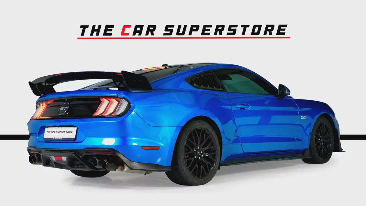 Ford Mustang GT 5L V8-Sports Exhaust System-Aerodynamic Body Kit-High Gloss Black Rims-7-7