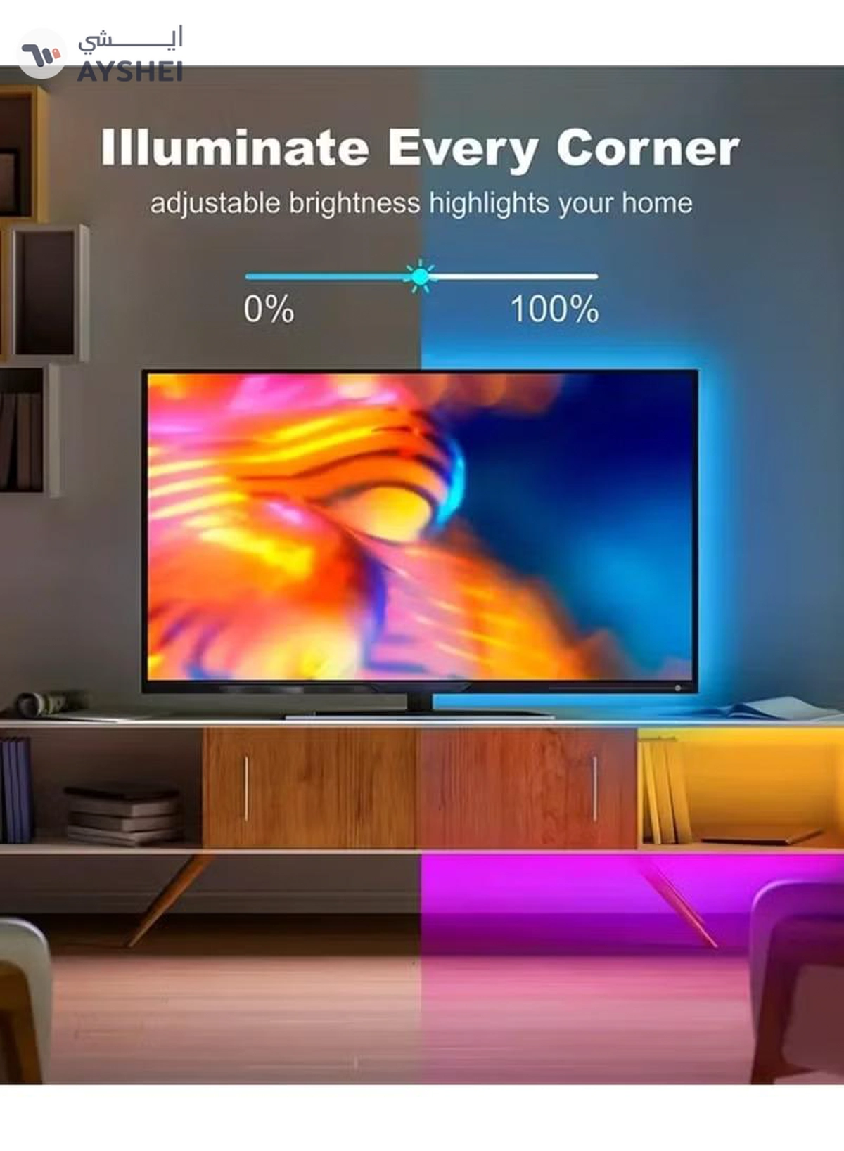 Yuwell 3 Pcs 5M Smart LED Strip Light RGB App And Bluetooth Control Colorful Rope Lighting 15M For Home Decor Kitchen Bedroom Hotel Outdoor Bar Garden And Desktop Decoration Smart TV LED Backlights-3-3