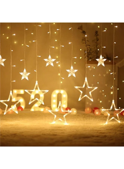 Y&D Set Of 9 LED Fairy String Star Decorative Lights Yellow 3meter-3