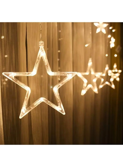 Y&D Set Of 9 LED Fairy String Star Decorative Lights Yellow 3meter-2
