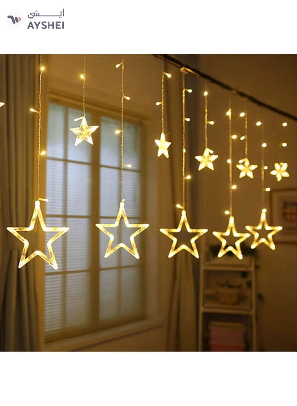Y&D Set Of 9 LED Fairy String Star Decorative Lights Yellow 3meter