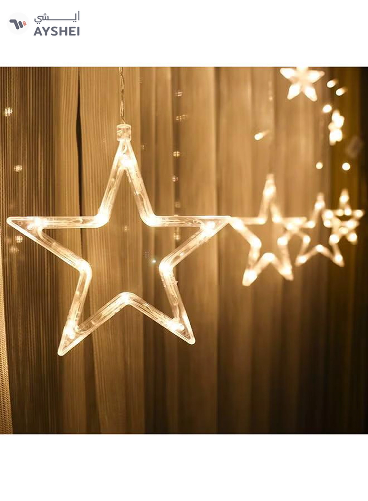 Y&D Set Of 9 LED Fairy String Star Decorative Lights Yellow 3meter-2-2