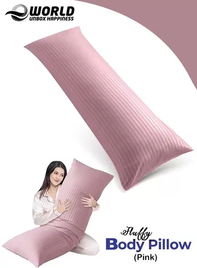 Eworld Premium Full Body Pillow for Adults, Ultra-Smooth Polyester Fiber, Breathable & Ideal for Side Sleepers, with Ultra-Soft Cotton Cover, Available in Multiple Colors, 120x45 cm-1