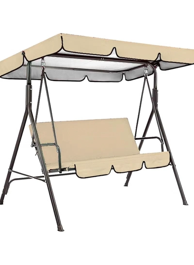 DubaiGallery 3 Seat Green Swing Top Cover Canopy Replacement Porch Patio Outdoor Canopy Swing Chair Awning Protection Against UV Rays-2