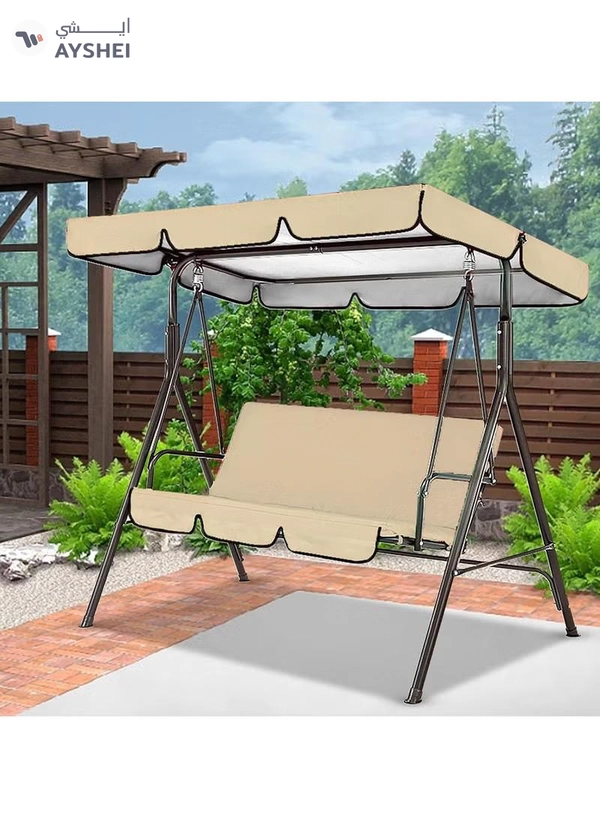 DubaiGallery 3 Seat Green Swing Top Cover Canopy Replacement Porch Patio Outdoor Canopy Swing Chair Awning Protection Against UV Rays