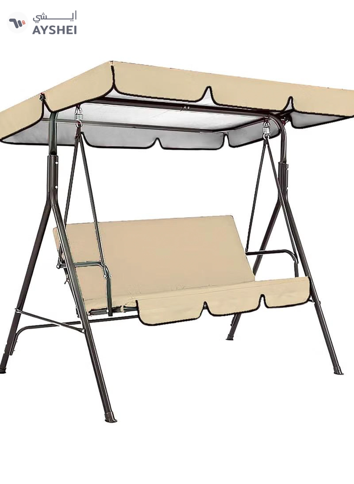 DubaiGallery 3 Seat Green Swing Top Cover Canopy Replacement Porch Patio Outdoor Canopy Swing Chair Awning Protection Against UV Rays-2-2