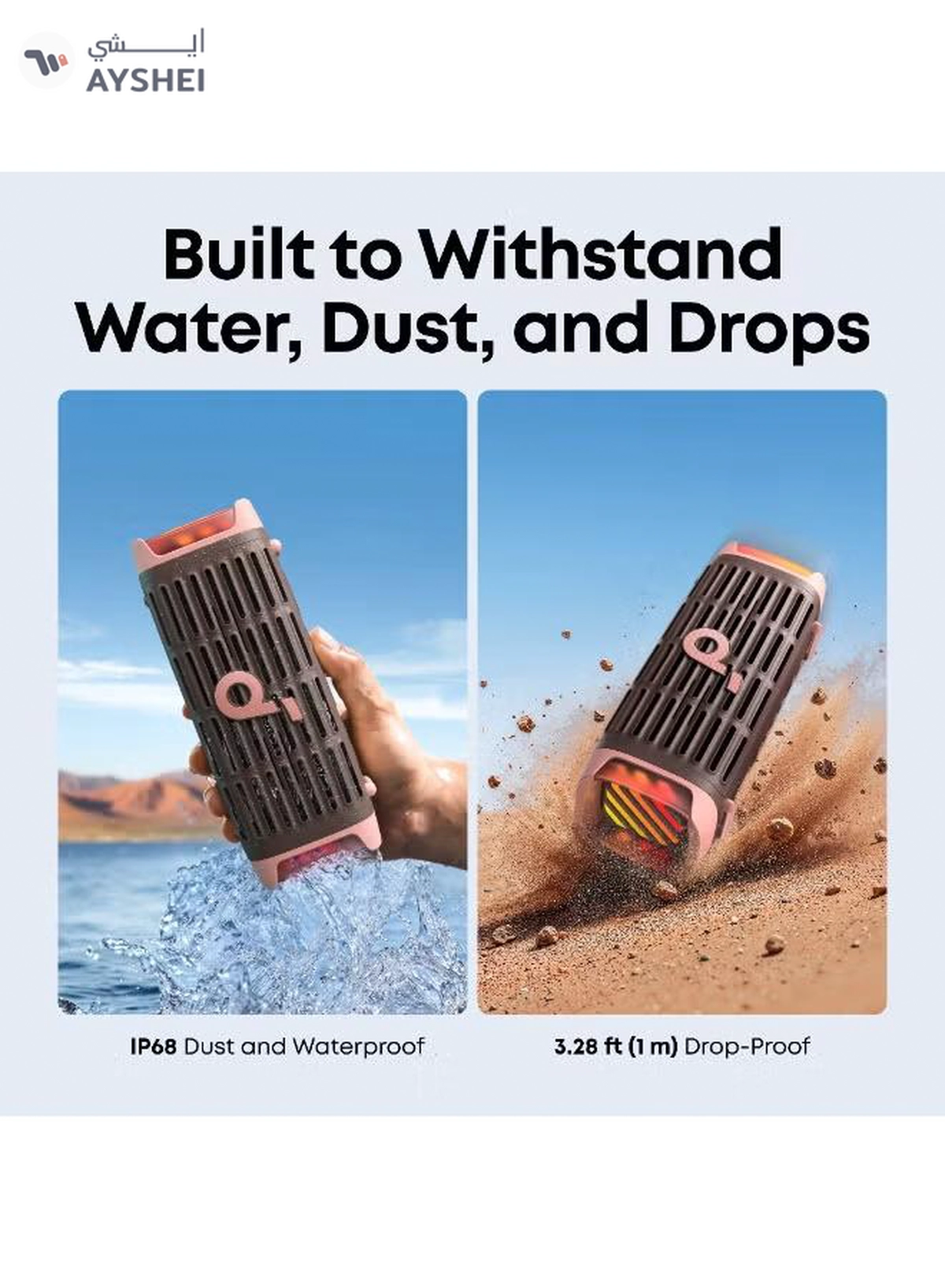 Soundcore Ultra Deep Bass Sound Waterproof Rugged Outdoor Portable Wireless Speaker-3-3