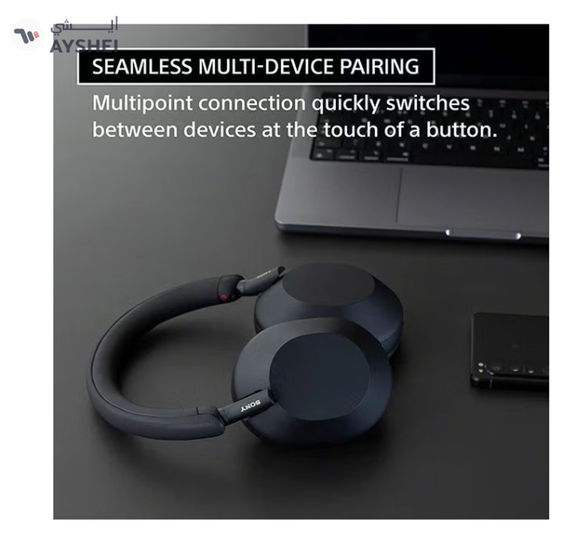 Sony WH-1000XM5 Wireless Noise-Cancelling Headphones Black-4-4