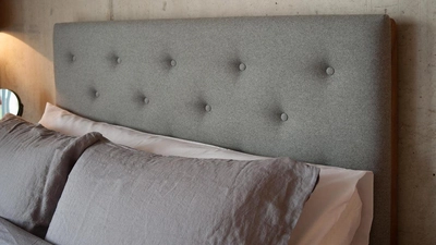 Skye Bed with Tall Button Upholstered Headboard-2