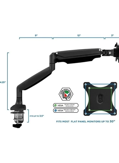 Eworld Single Monitor Arm Desk Mount with Gas Spring-1